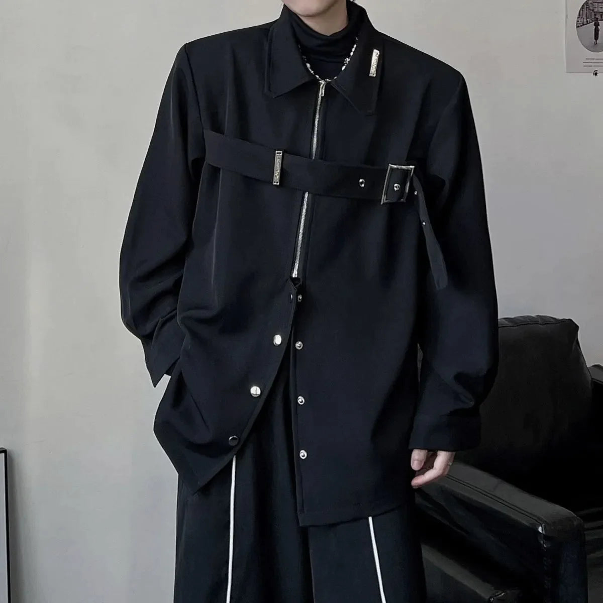 Premium Black Cotton Polyester Mens Jacket
