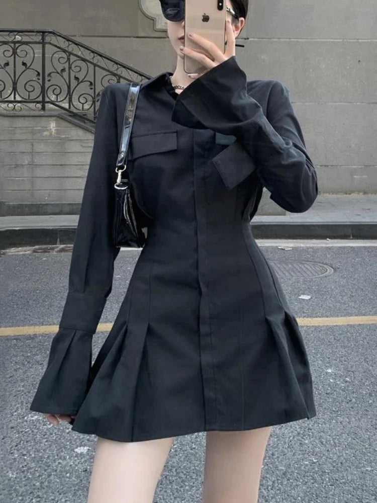 Chic Black Vintage Womens Dress | Premium Cotton & Polyester Blend