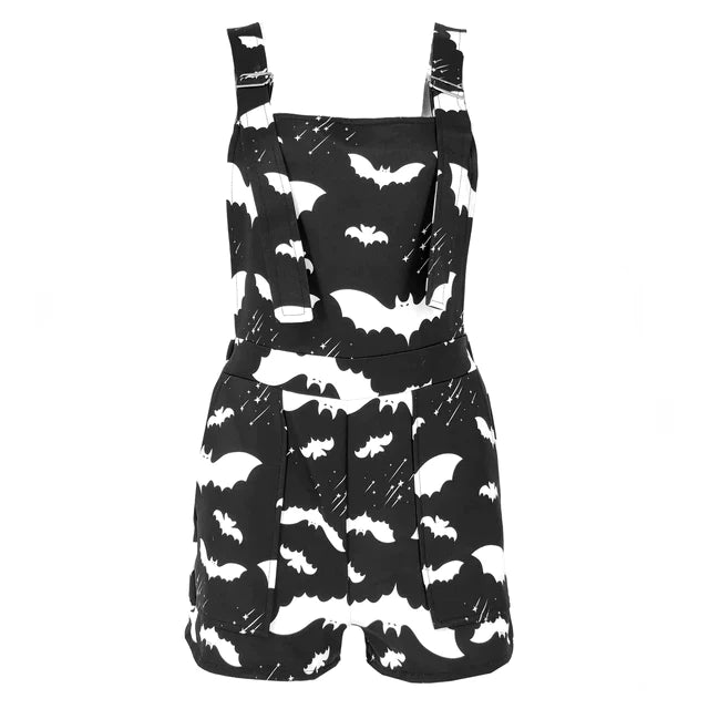 Black Gothic Romper Womens Bodysuit