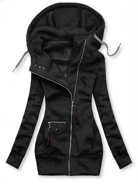 Elegant Gothic Style Womens Hoodie - Premium Cotton Polyester Blend