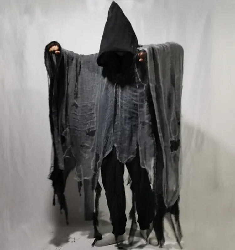 Premium Linen Mesh Blend Unisex Hooded Cloak