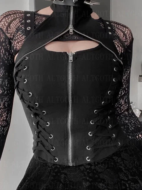 Gothic Style Premium Cotton Blend Womens Corset