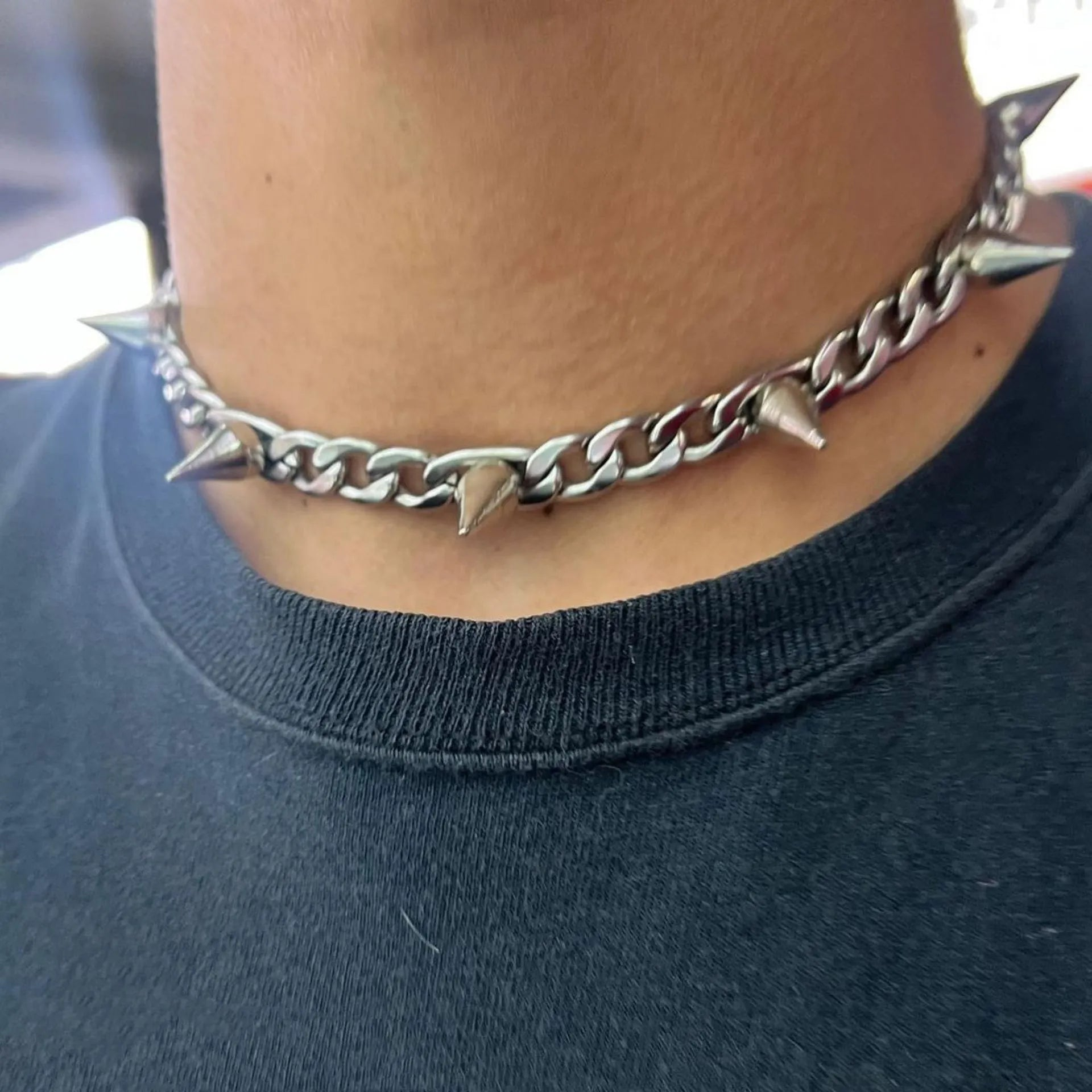 Gray Punk Rock Necklace - Premium Metal Showstopper