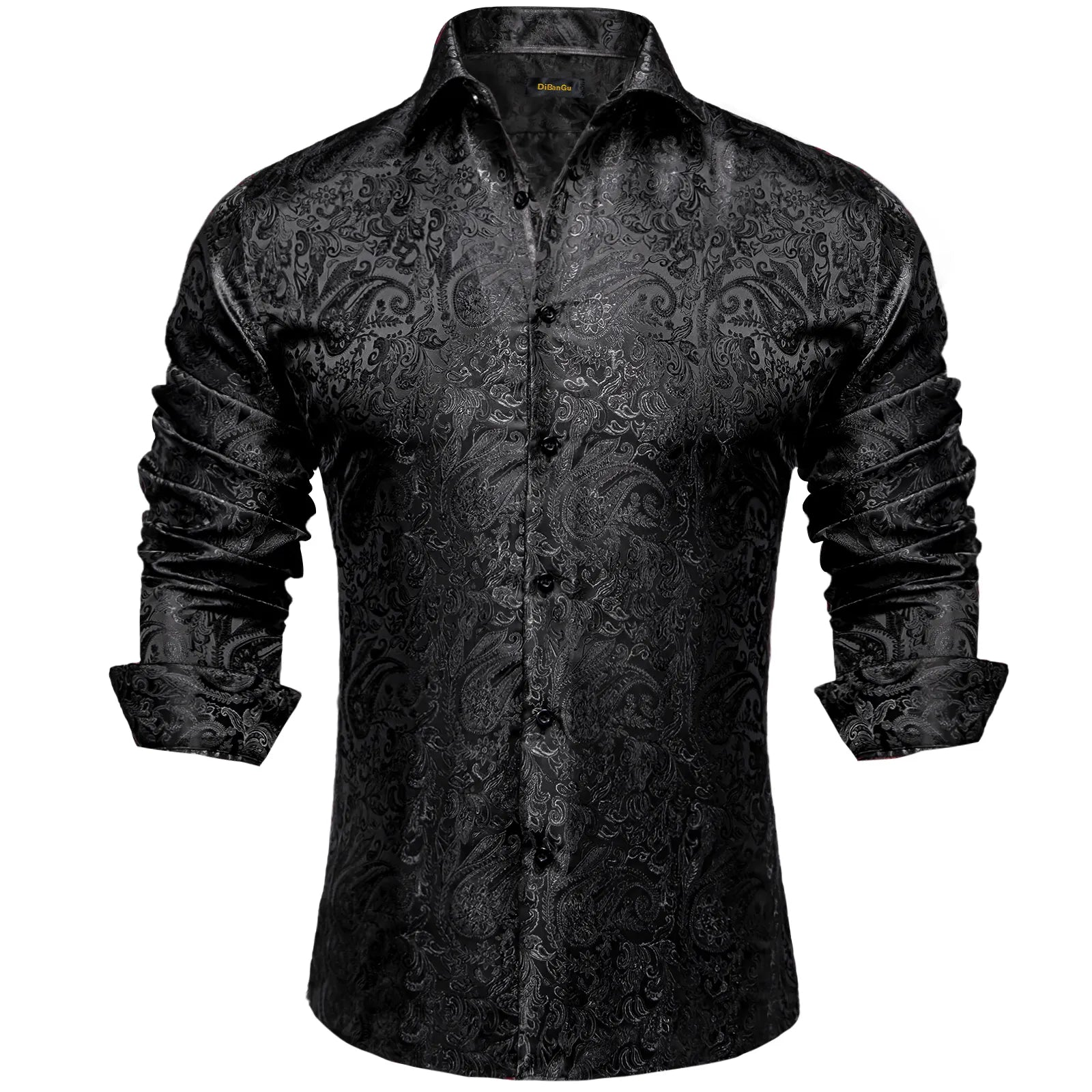 Black Premium Cotton Blend Mens Casual Shirt