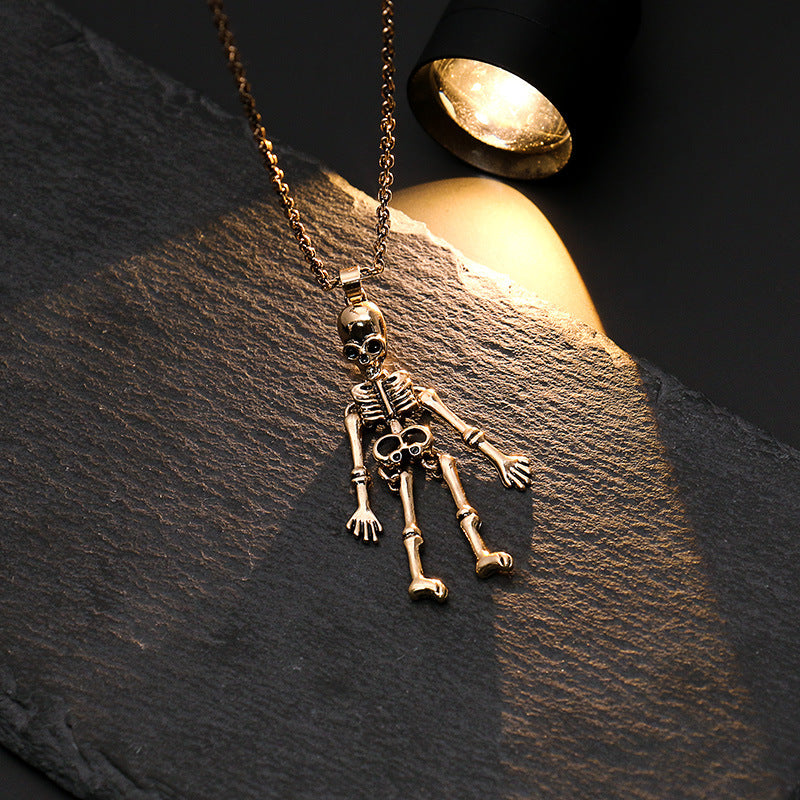 Gothic Skull Pendant Necklace Premium Metal