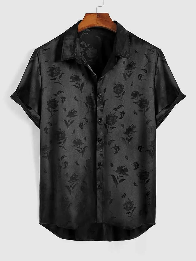 Premium Black Mens Cotton Polyester Shirt