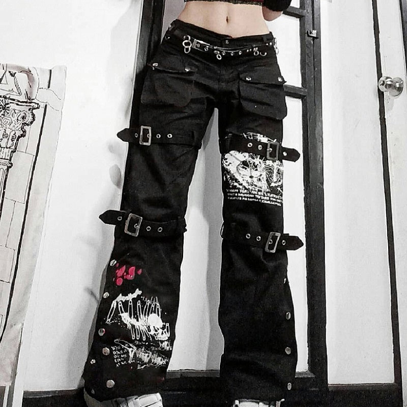 Gothic Cargo Pants in Premium Cotton & Polyester Blend