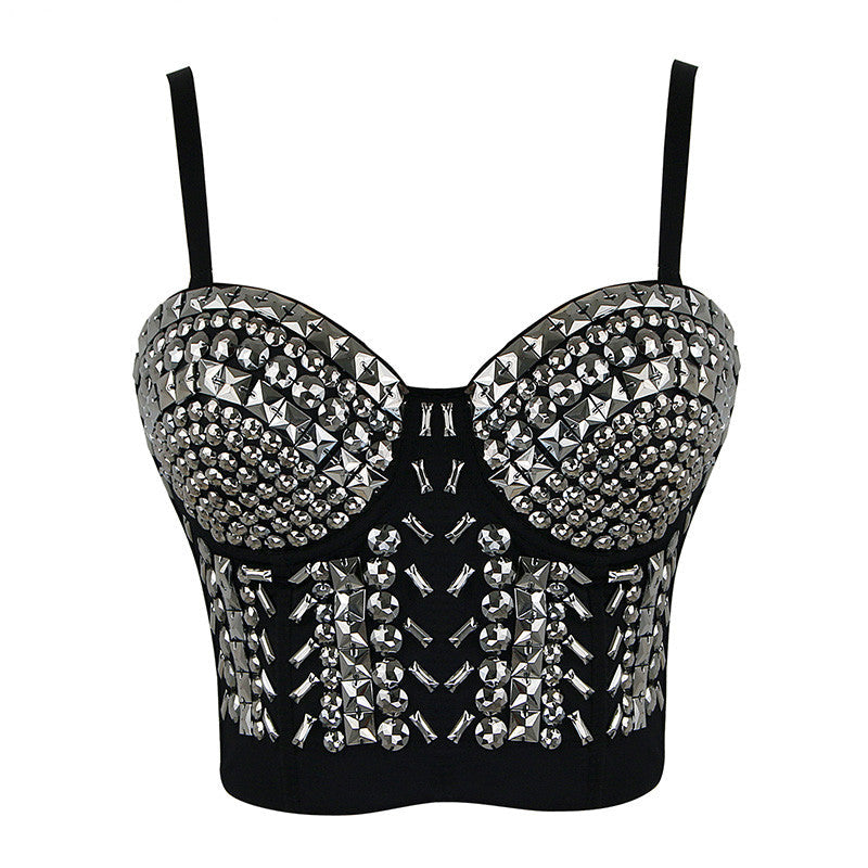 Gothic Shiny Premium Spandex and Polyester Womens Top