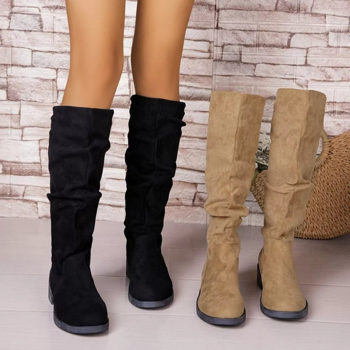 Womens Black Block Heel Ankle Boots