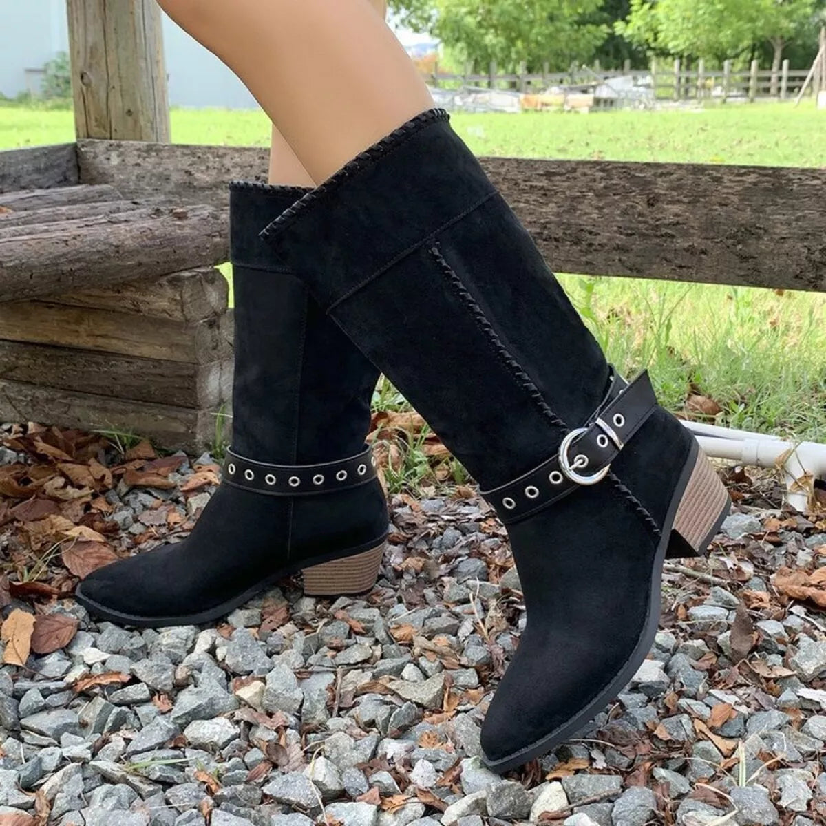 Womens Pointed Toe High Heel Ankle Boots