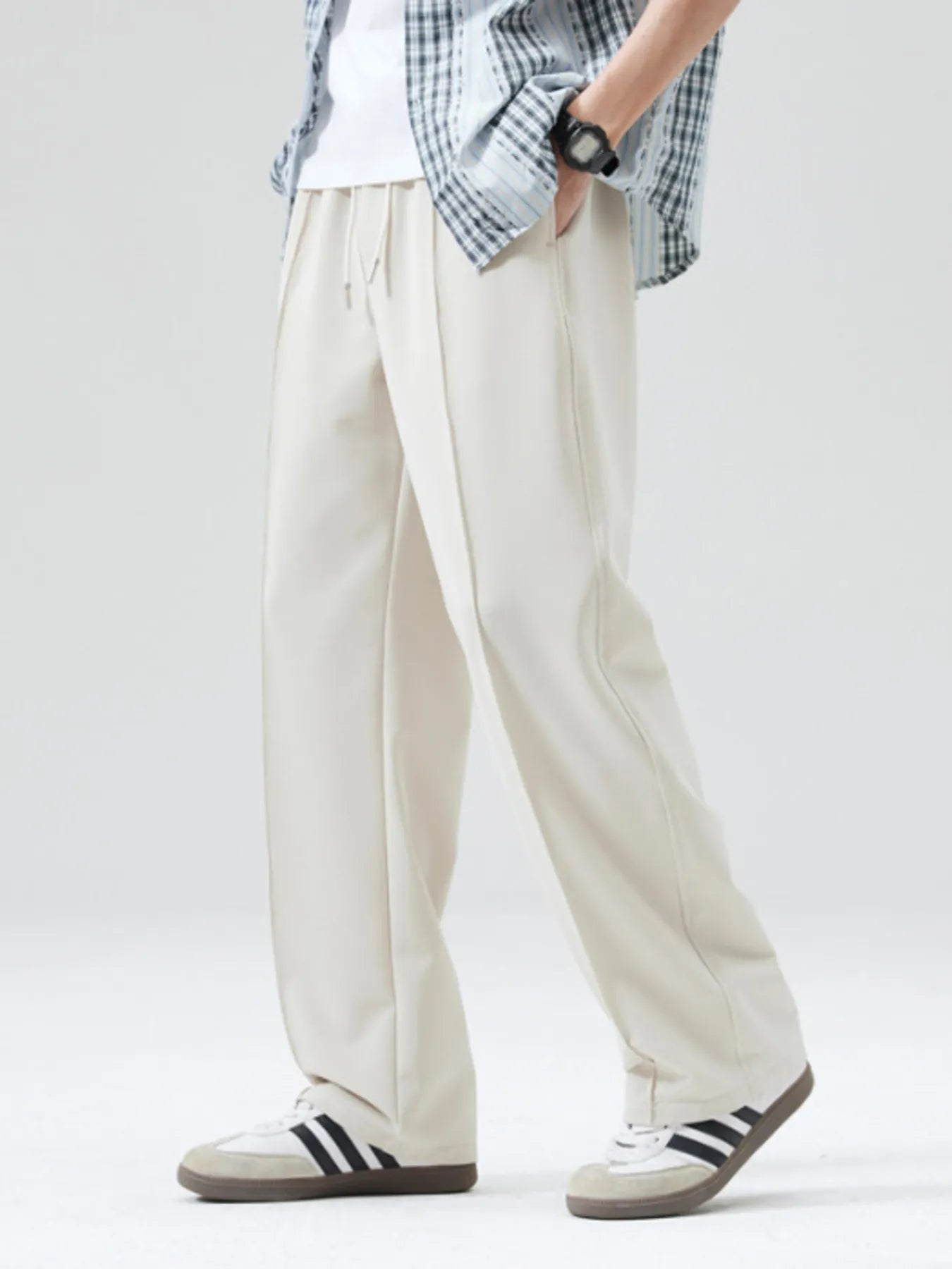 Drawstring Wide Leg Pants for Men