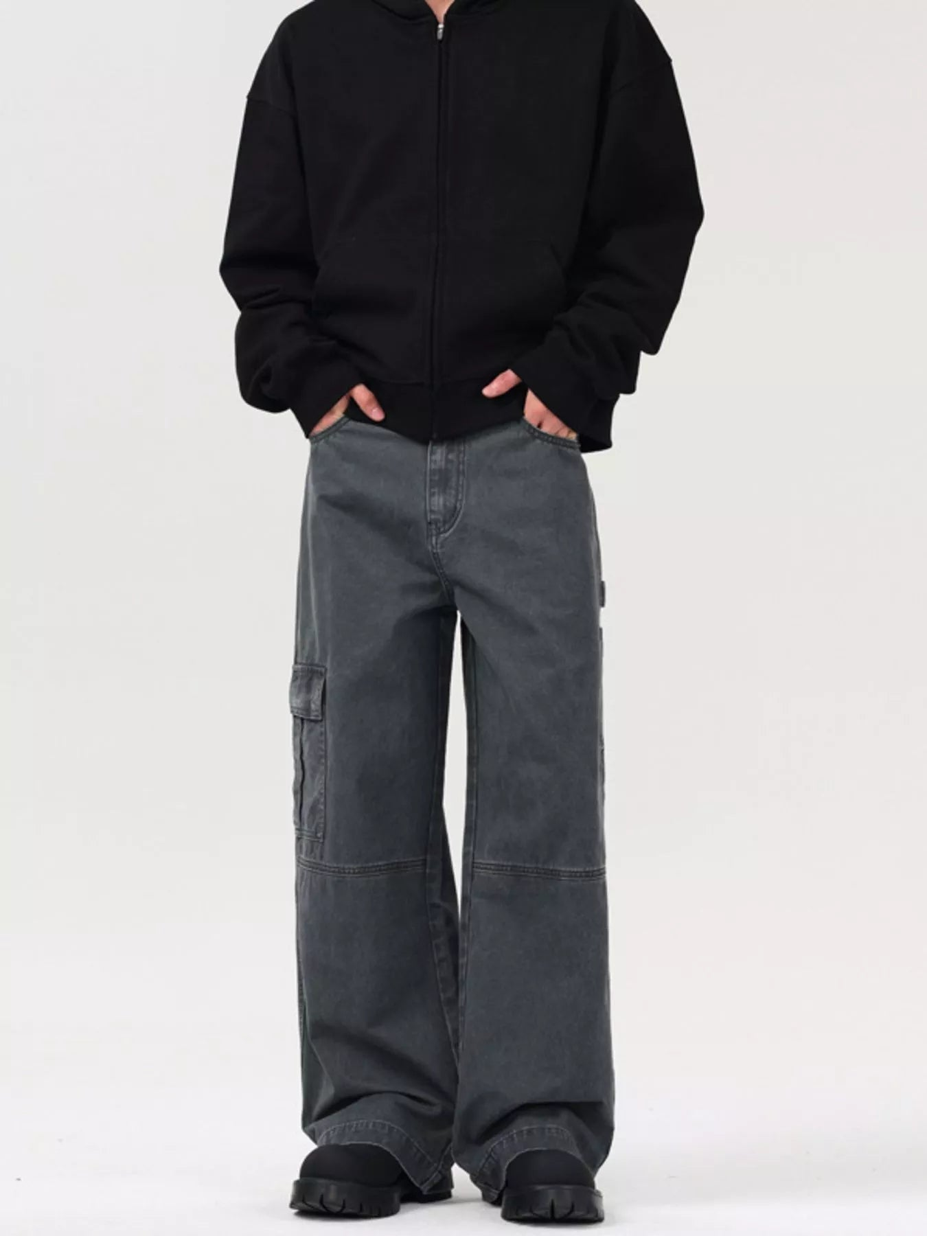 Mens Cotton Cargo Pants Casual Comfort Fit