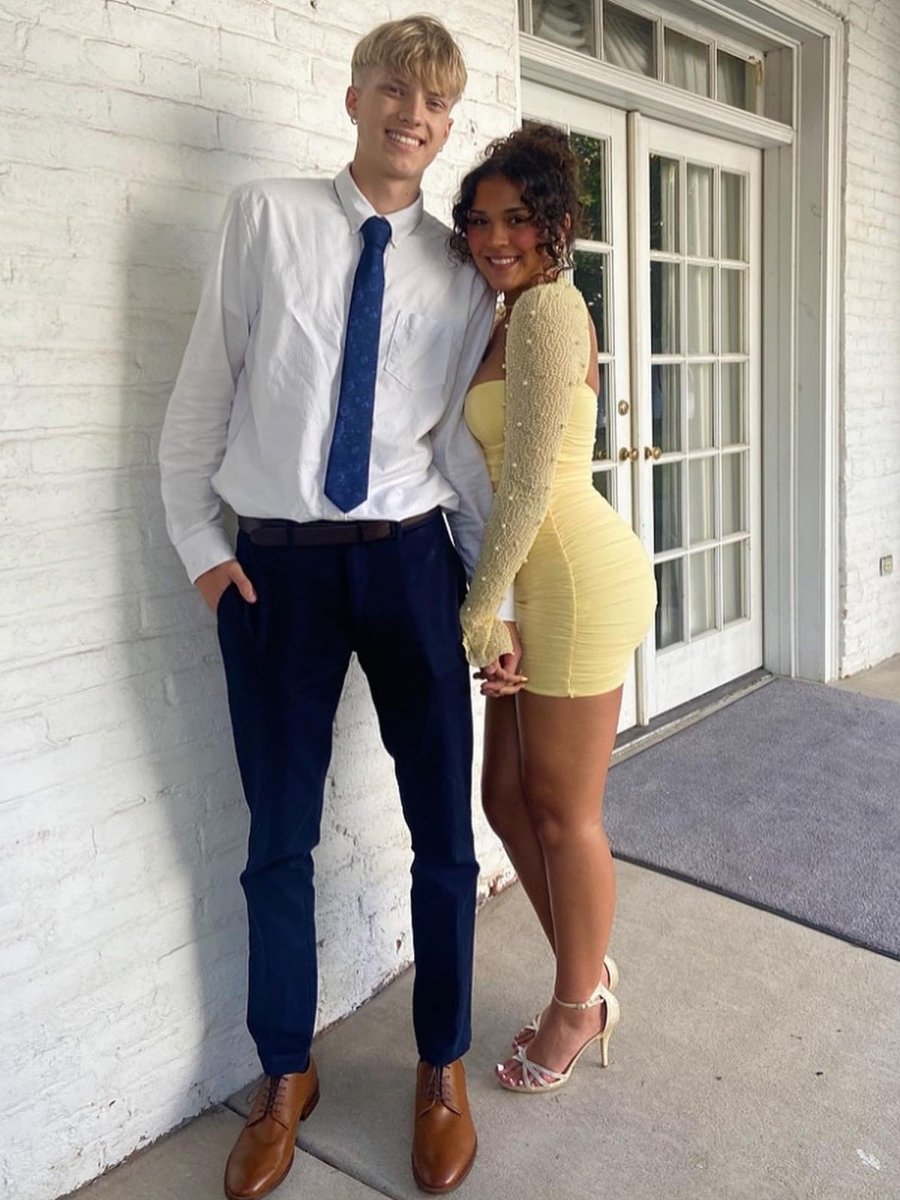 Sweetheart Yellow Bodycon Homecoming Dress with Pearls