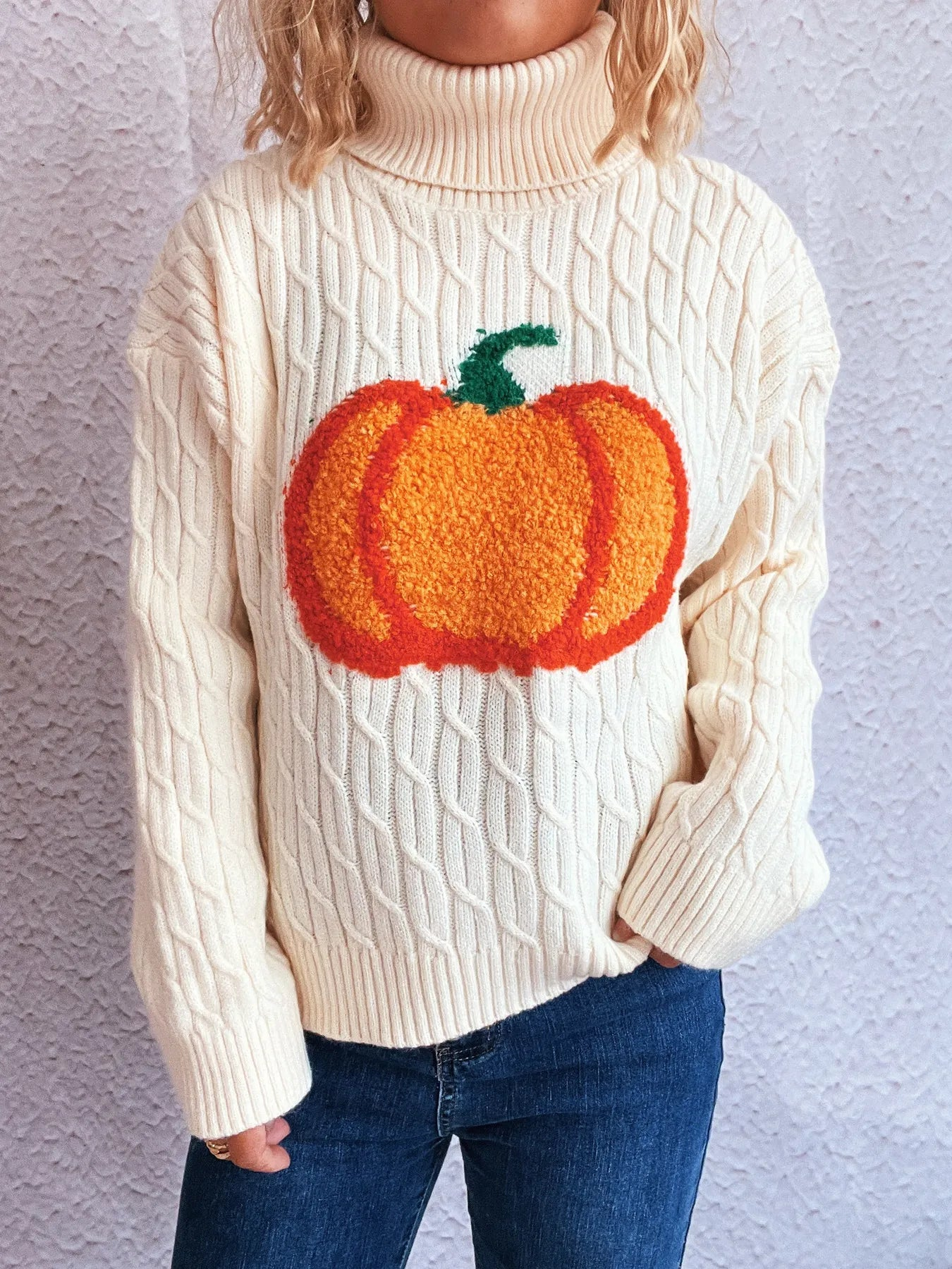 Cozy Cable-Knit Turtleneck Sweater