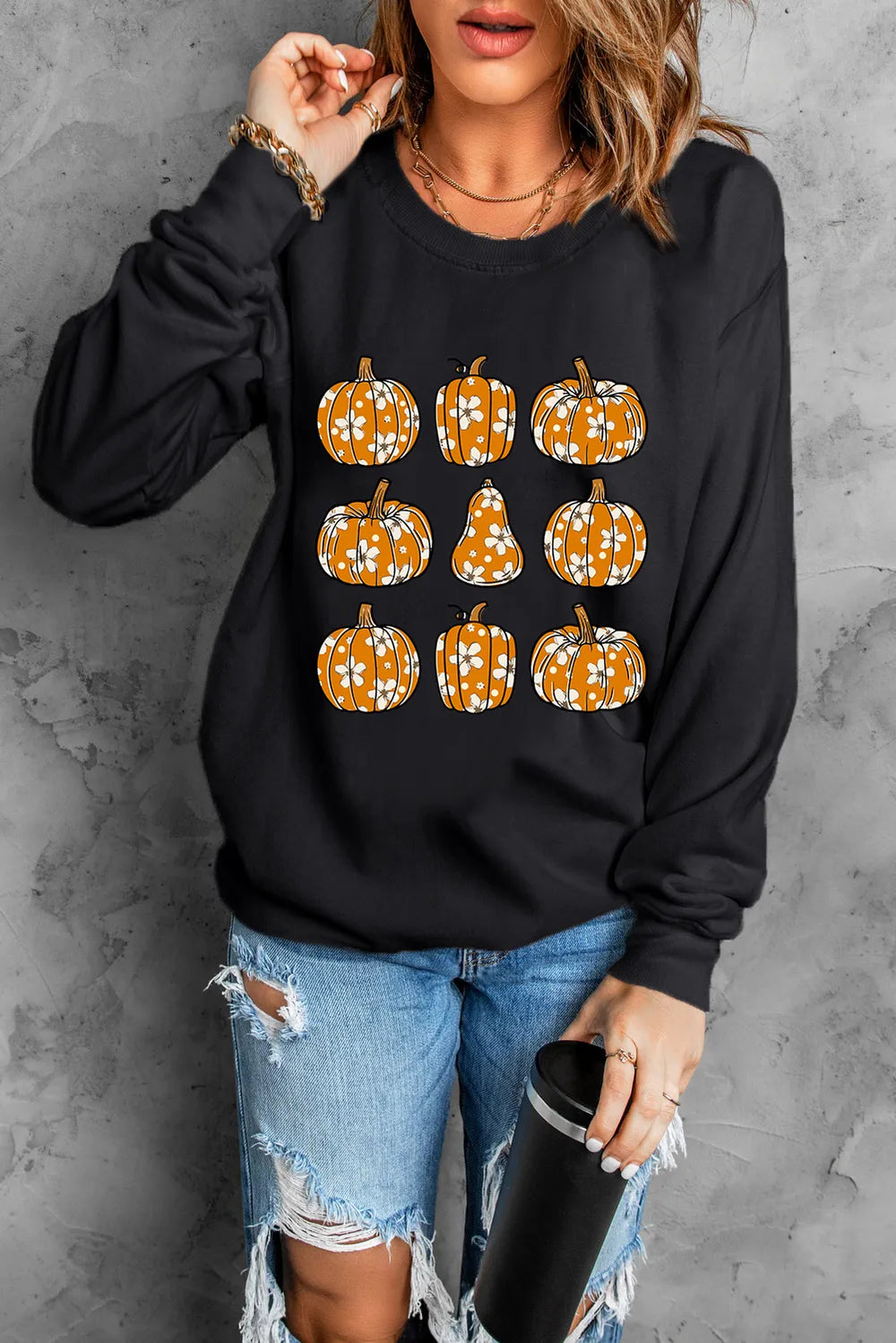 Black Long Sleeve Basic Sweatshirt for Men - Fall Fashion Essential