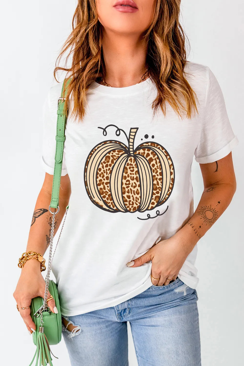 White Round Neck Short Sleeve Shirt