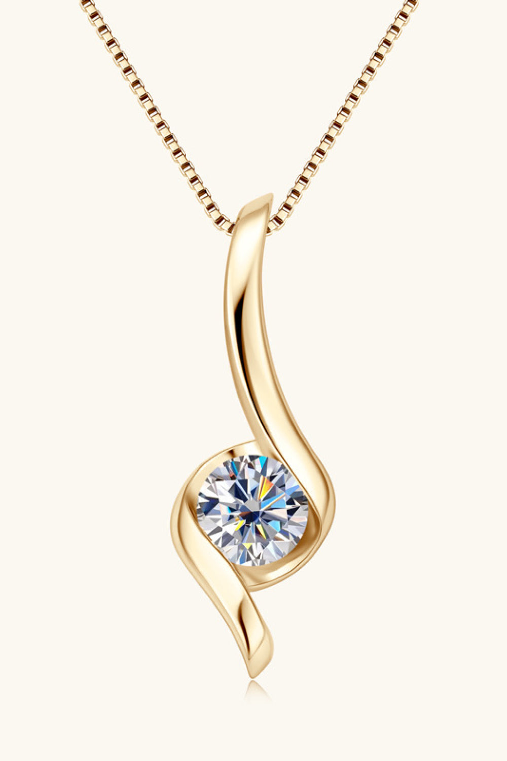 1 Carat Moissanite Sterling Silver Necklace - Elegant Jewelry