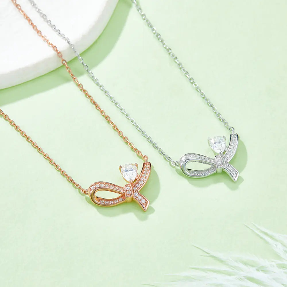 Elegant Moissanite Gemstone Silver Necklace