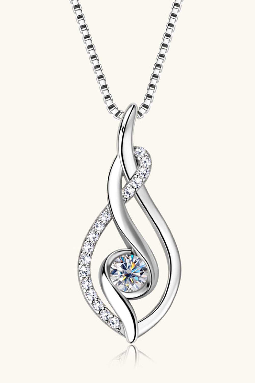 Minimalist Moissanite Sterling Silver Necklace