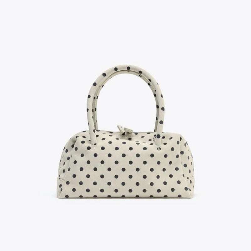 Vintage Polka Dot Shoulder Bag Black & White