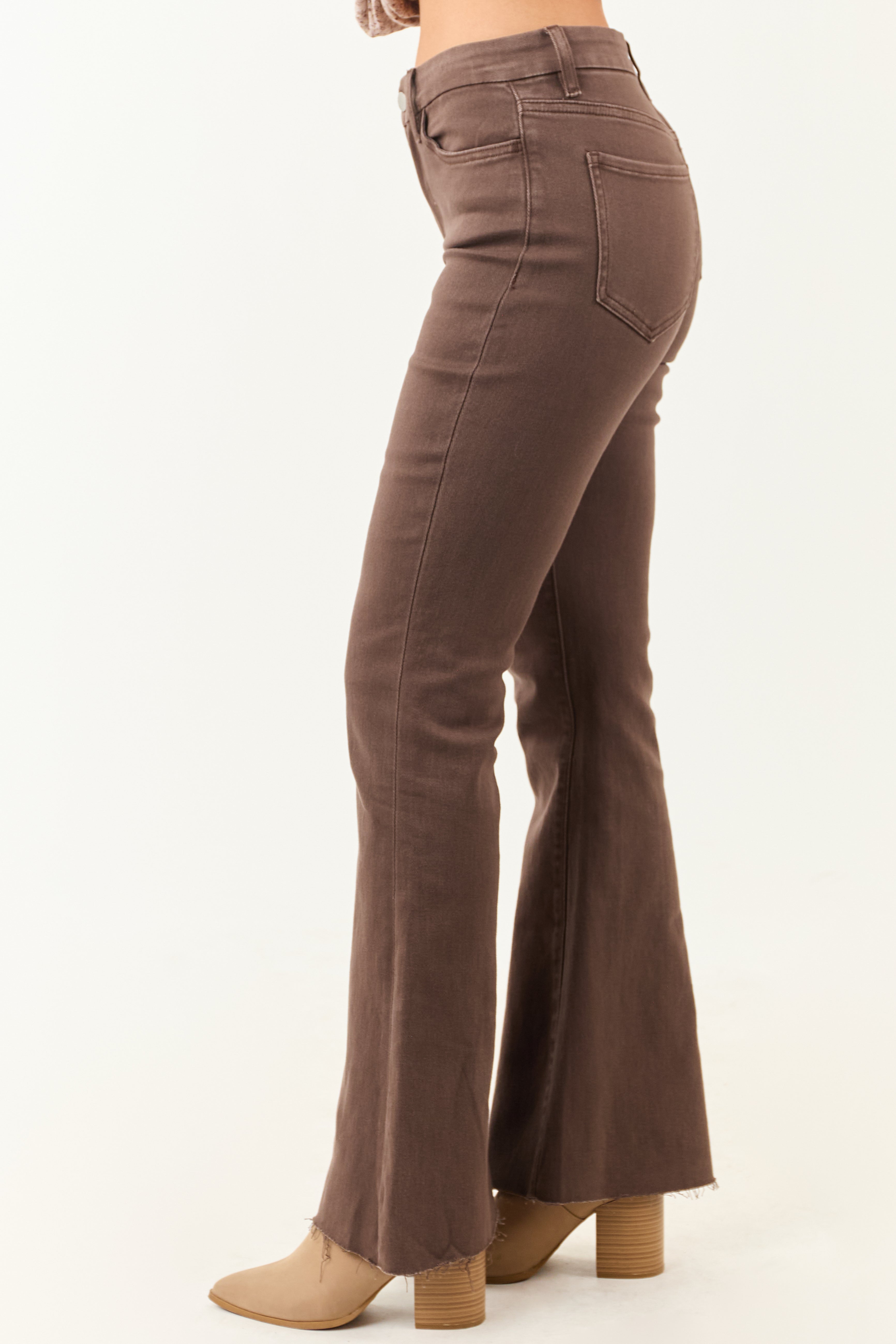 Brown Tall Length Vintage Flare Denim Jeans