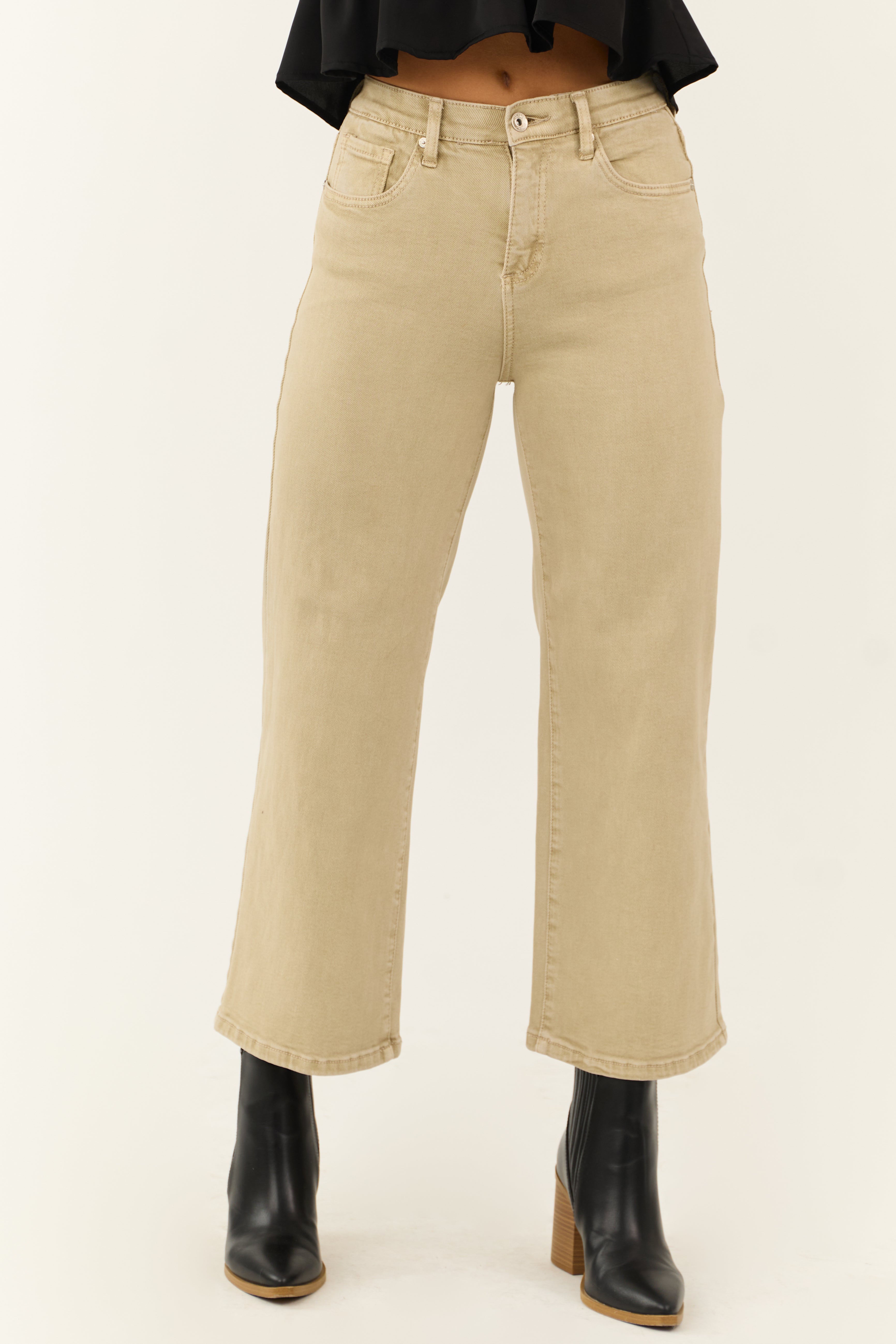 High Rise Wide Leg Denim Jeans for Women