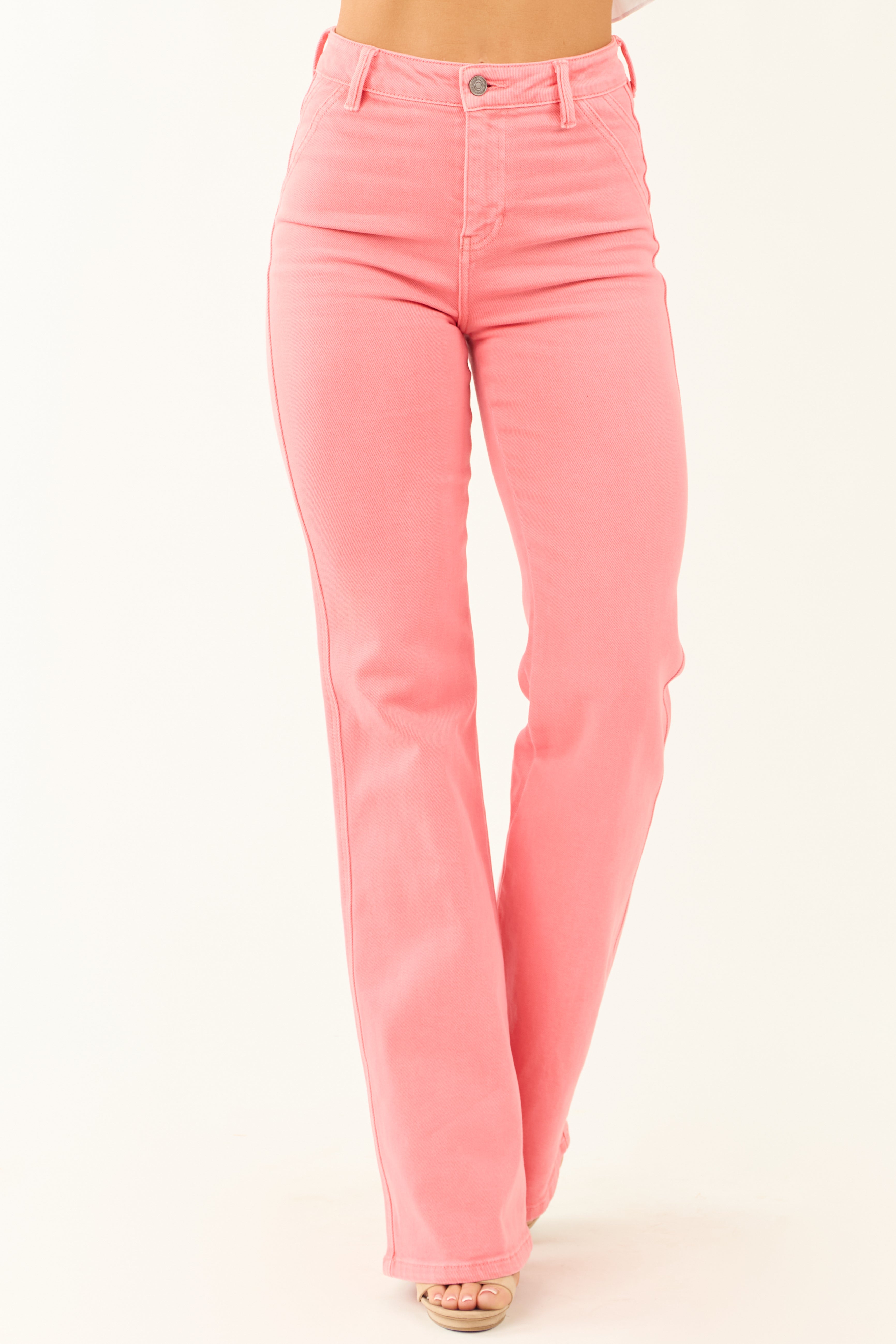 Watermelon High Rise Flare Denim Jeans - Tall Length