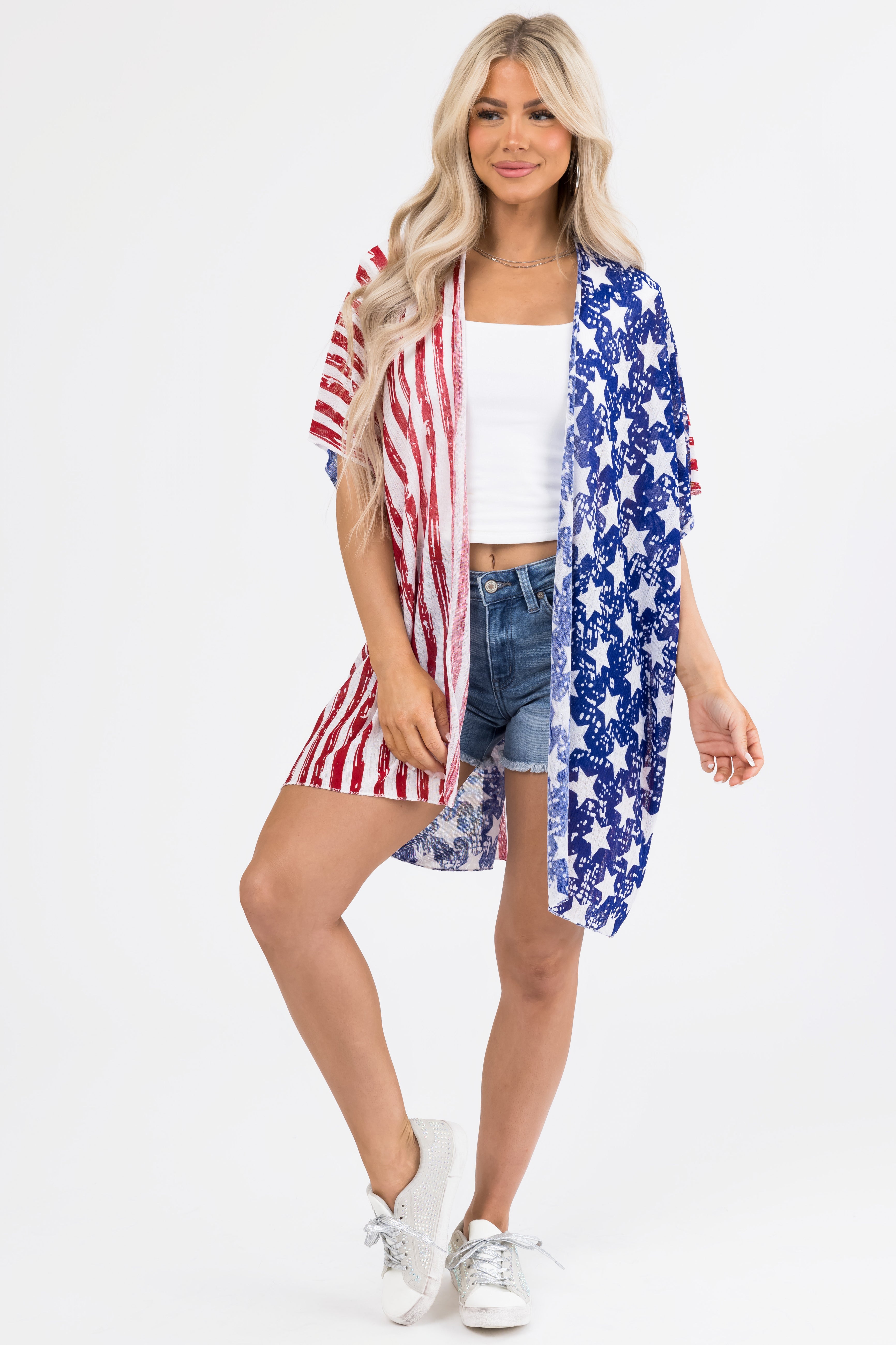 Classic Vanilla Print Kimono Jacket