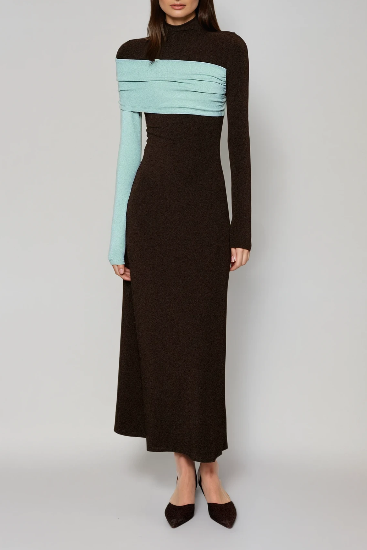 Black Asymmetric Maxi Bodycon Dress