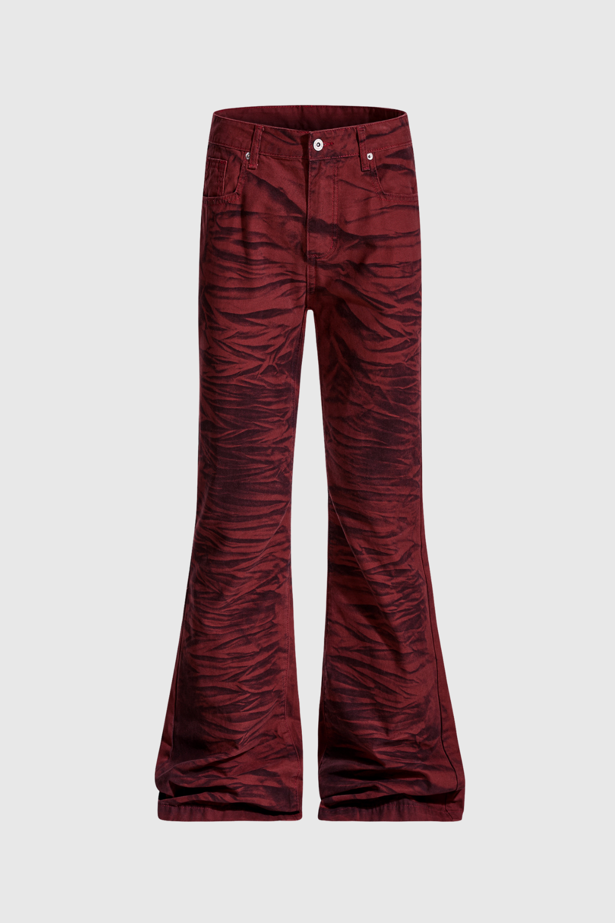 Red Printed Bootcut Jeans for Stylish Looks