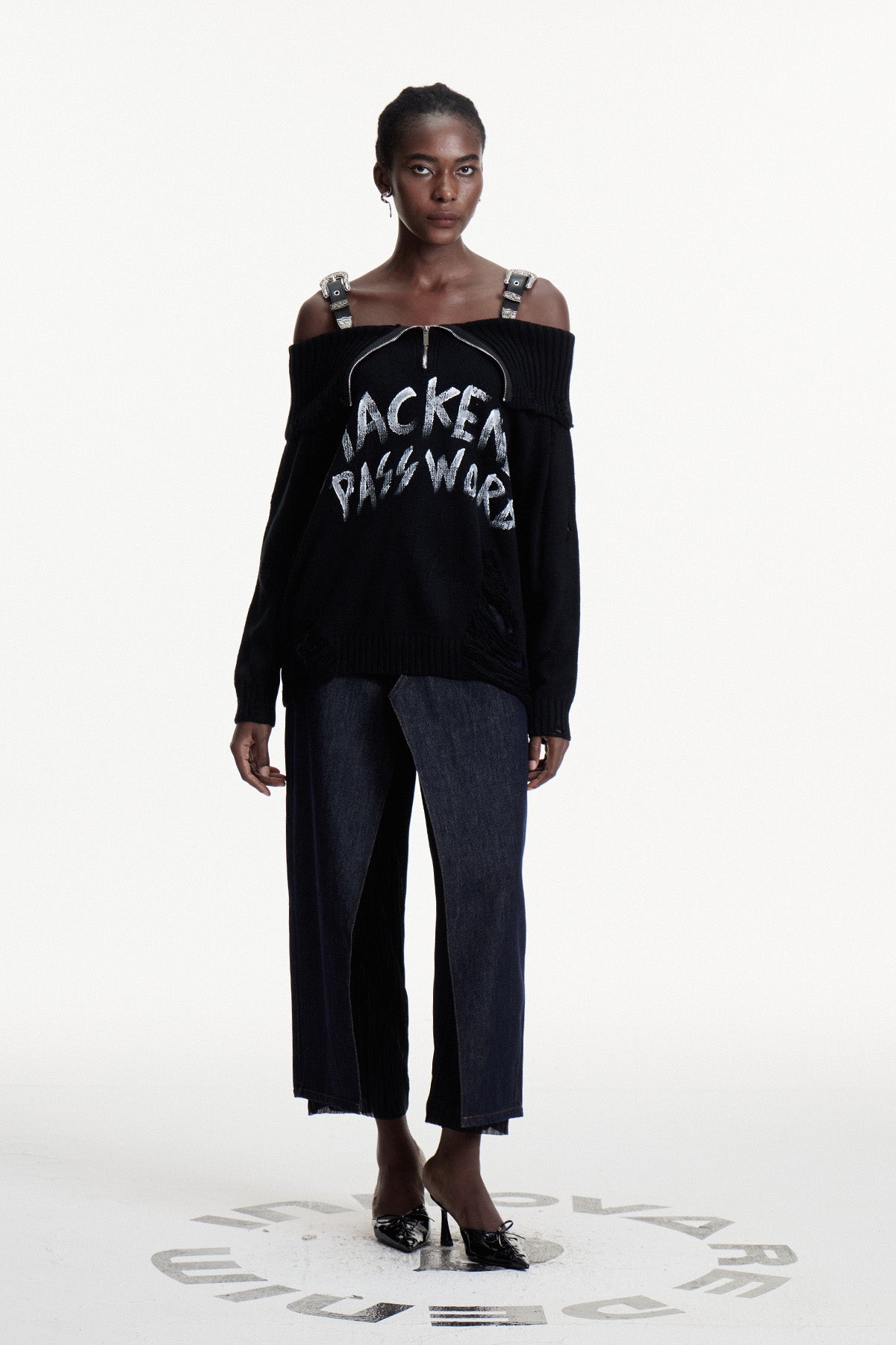 Black Knit Off-Shoulder Fringe Top - Stylish and Comfortable