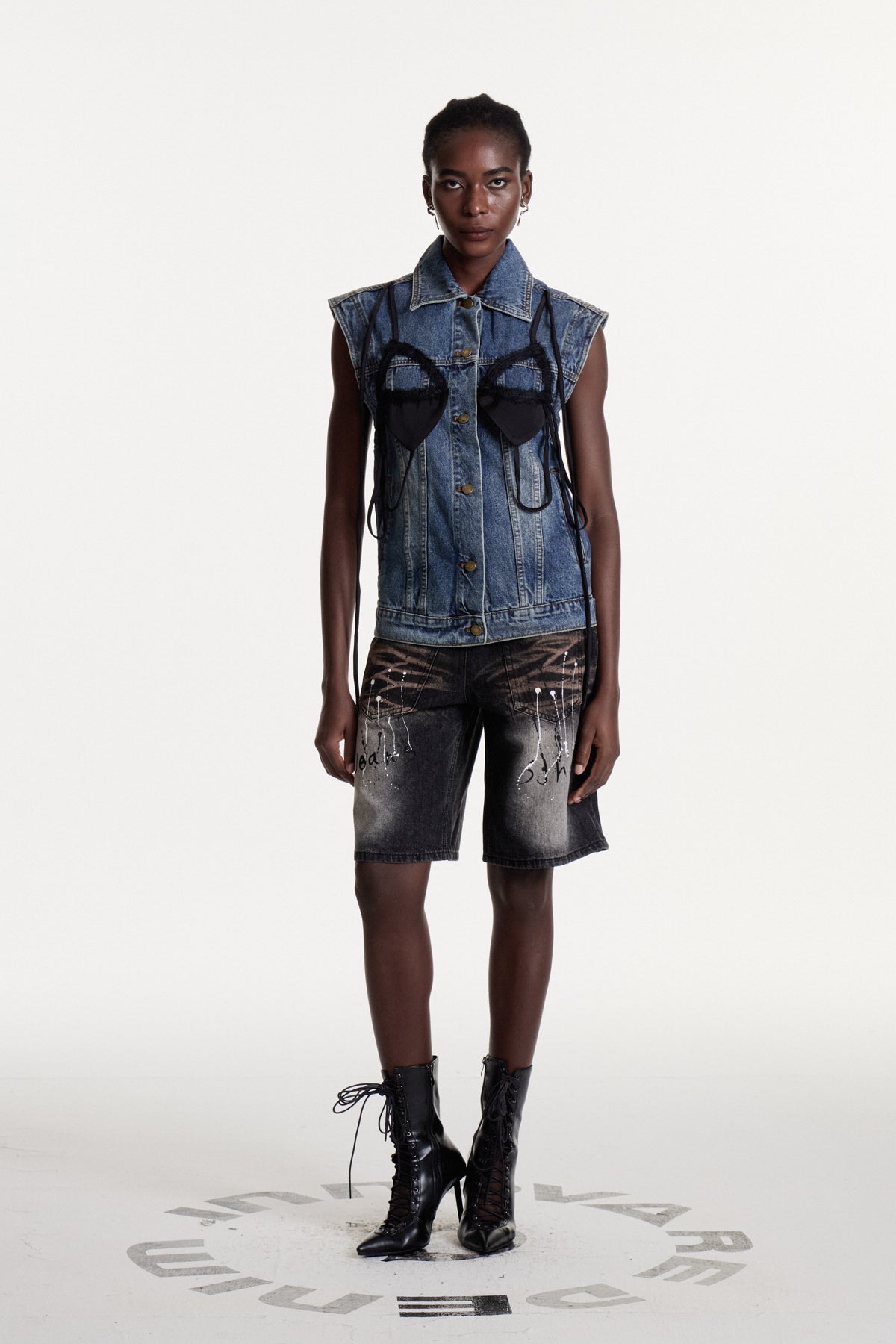 Urban Edge Denim Sleeveless Vest
