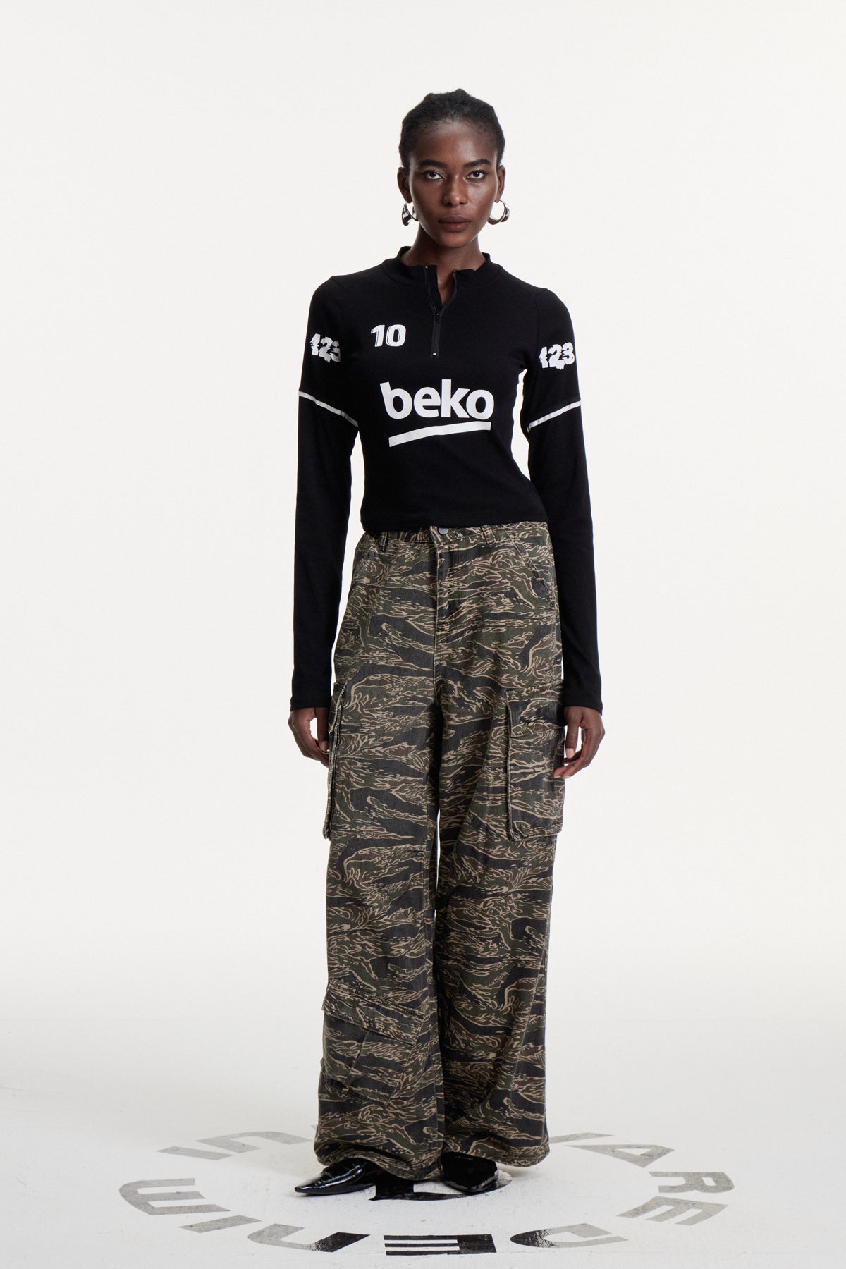 Contemporary Green Printed Jeans for Urban Edge Style (Focus Keyword: Jeans)