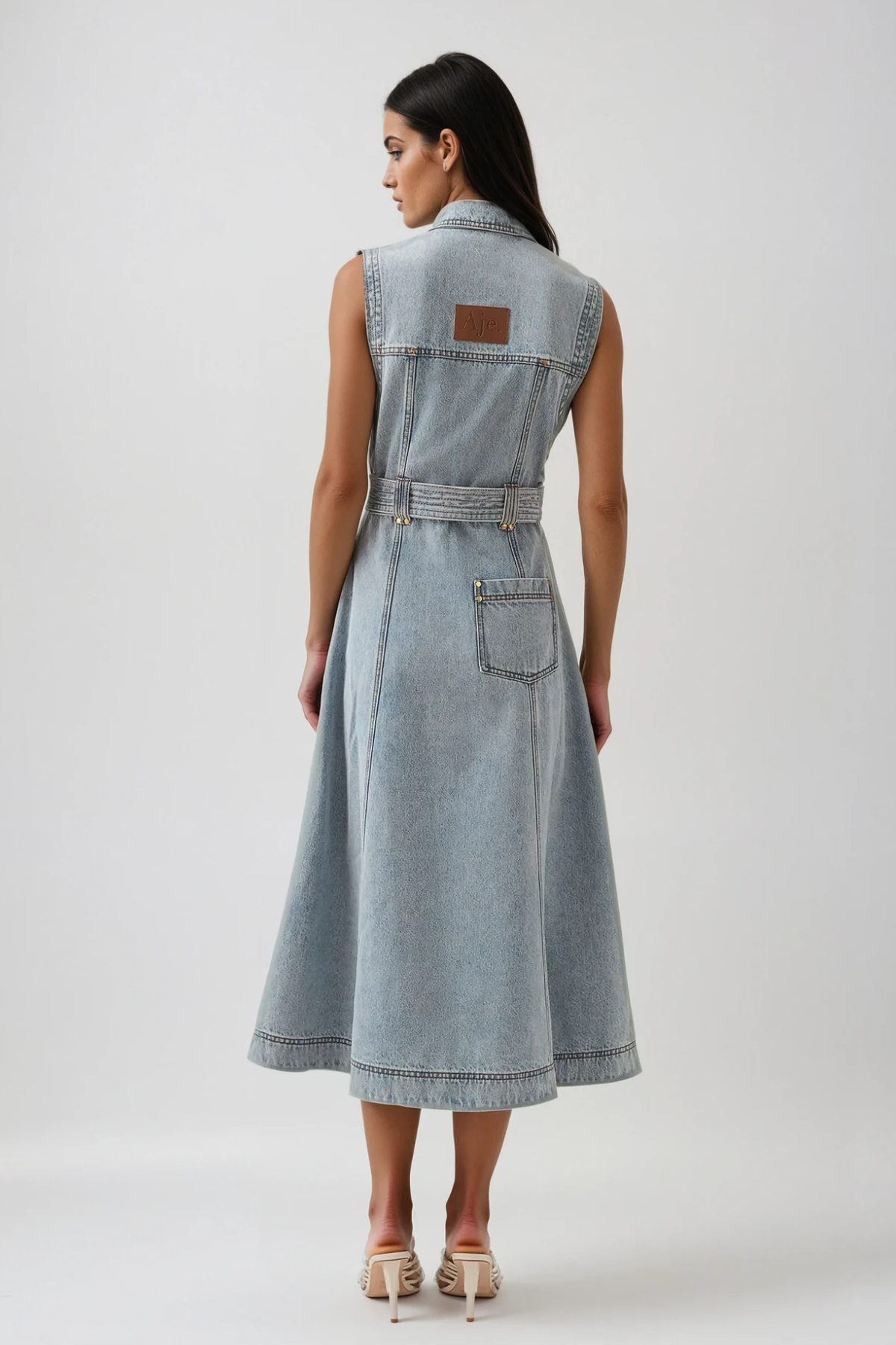 Blue Sleeveless Denim Dress - Elegant Warm-Weather Staple