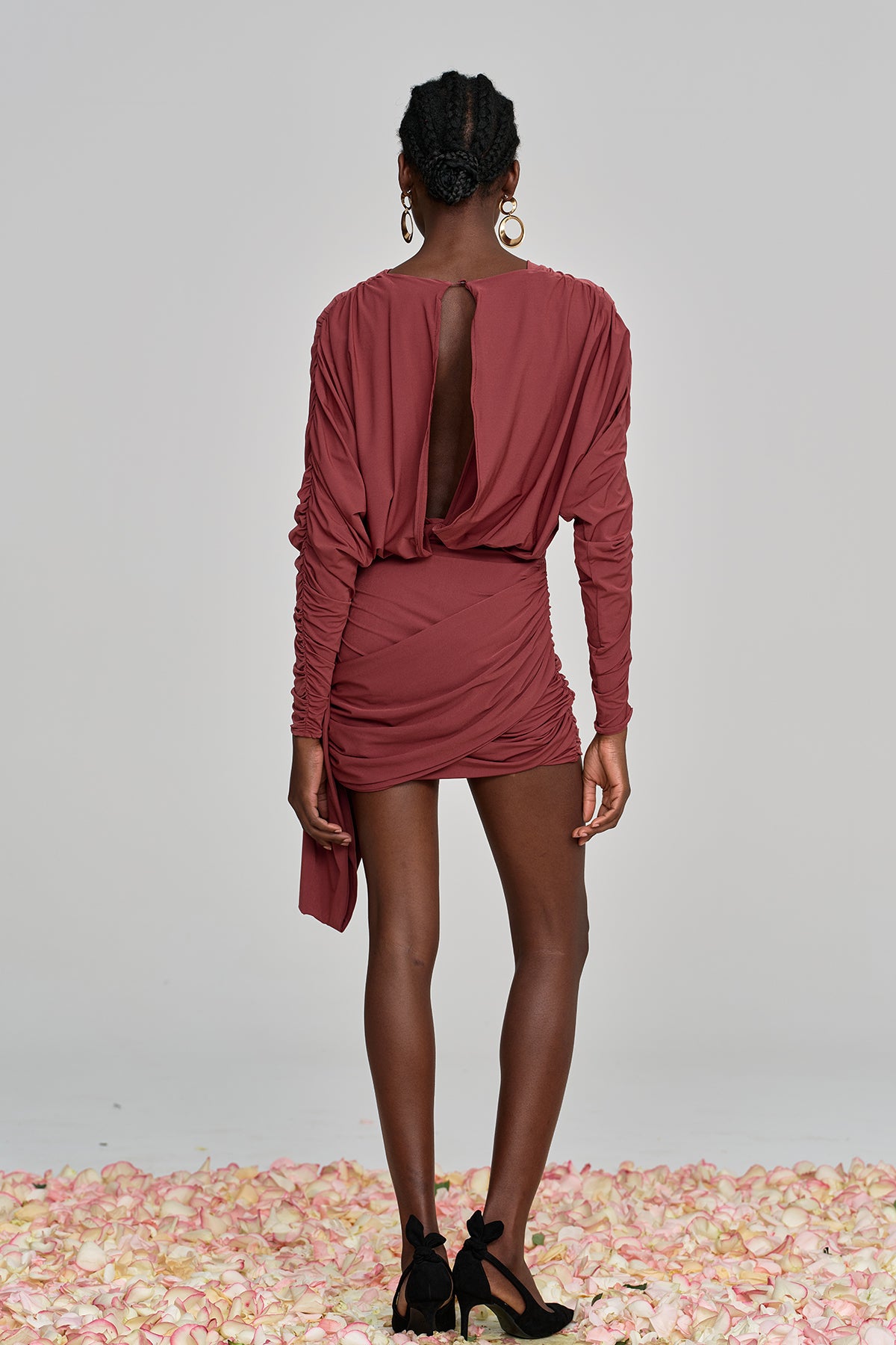 Floral Cross Plunge Mini Dress in Red - Stylish Summer Essential
