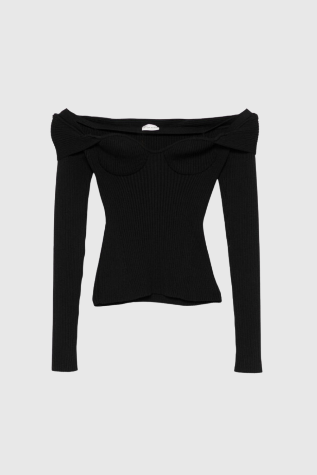 Versatile Black Knit Low Neck Top for Women