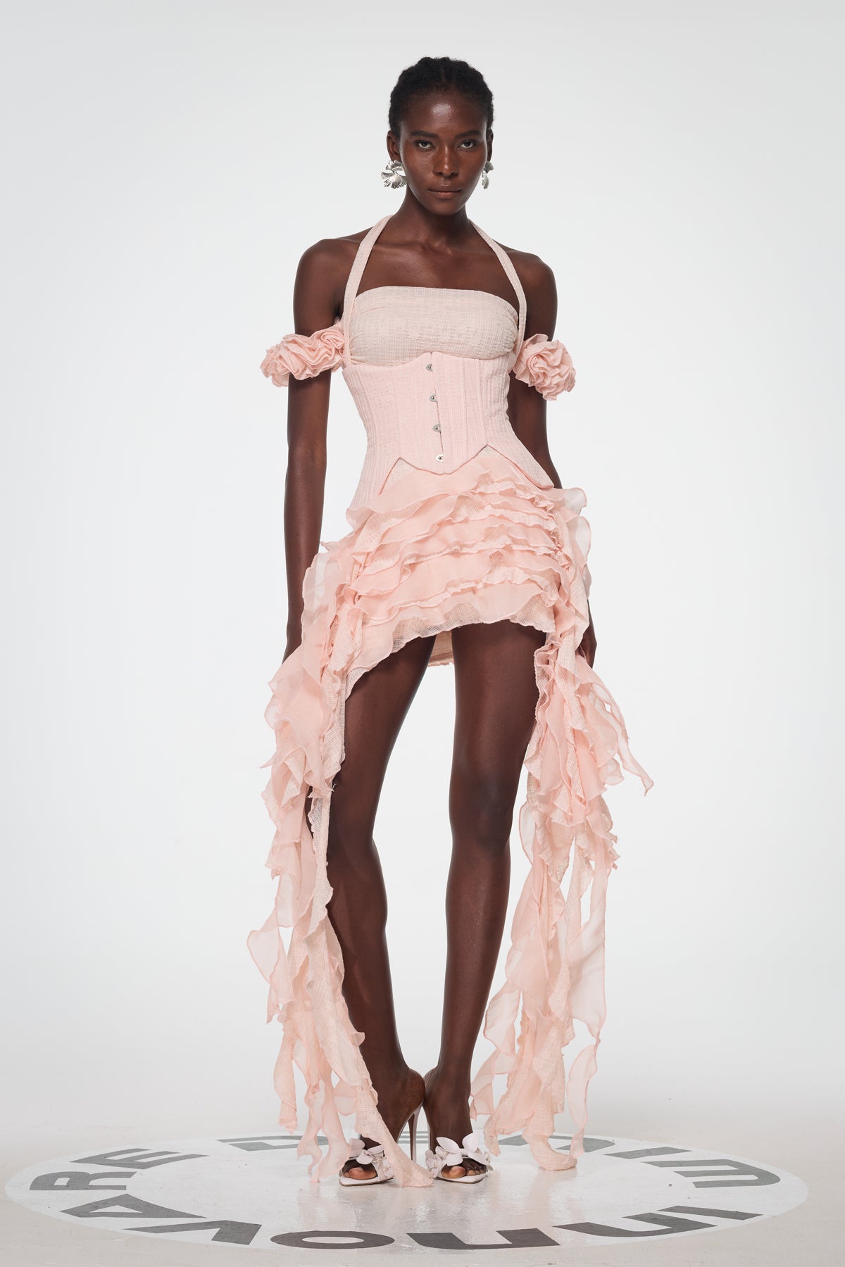 Pink Ruched Fringe Mini Dress - Feminine & Fun Style