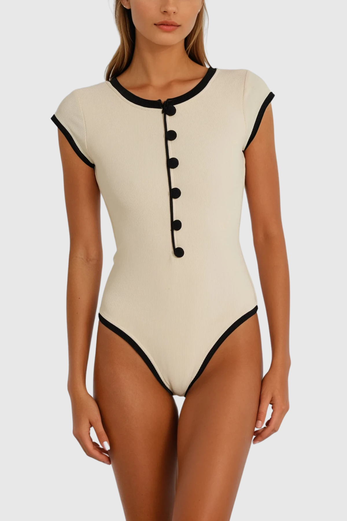 Cream Chic Sleeveless Romper
