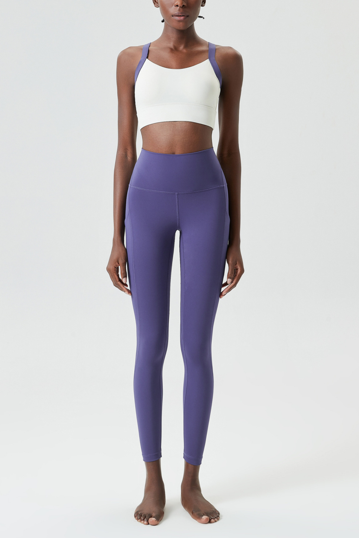 Purple Spaghetti Strap Bodycon Pants Set