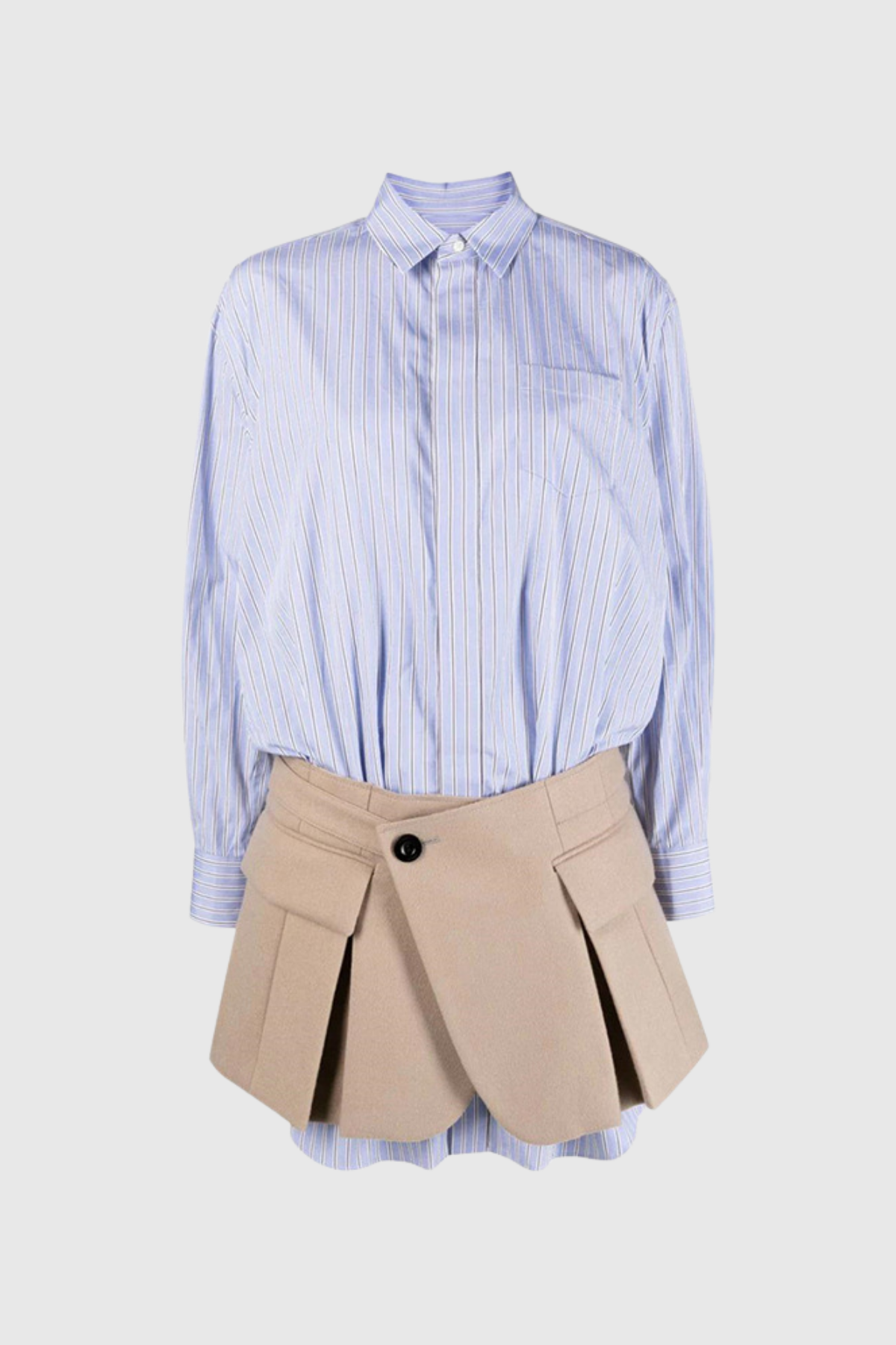 Blue Stripe Two-Piece Mini Dress - Fashion & Versatility