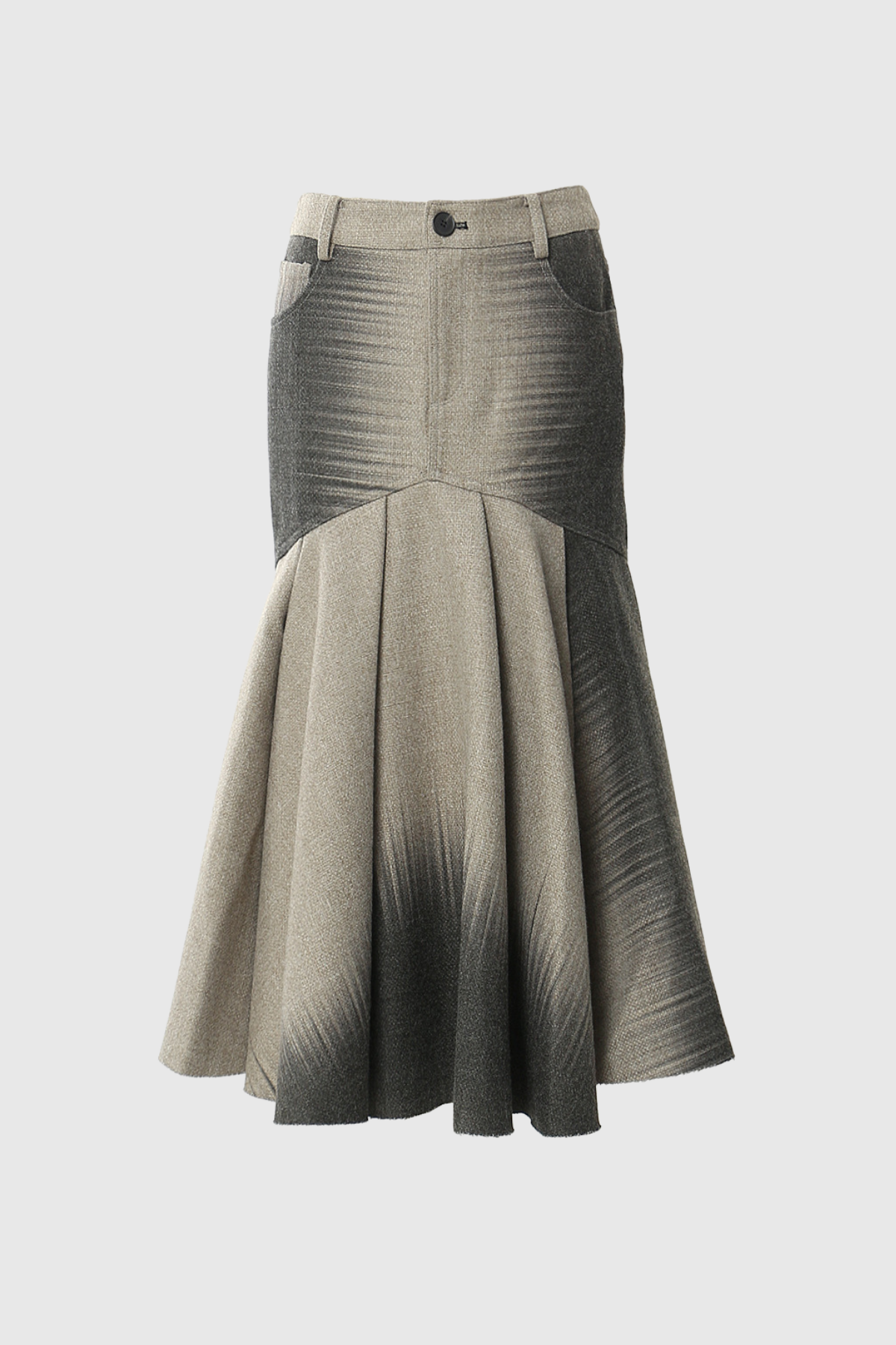 Mermaid Silhouette Print Skirt